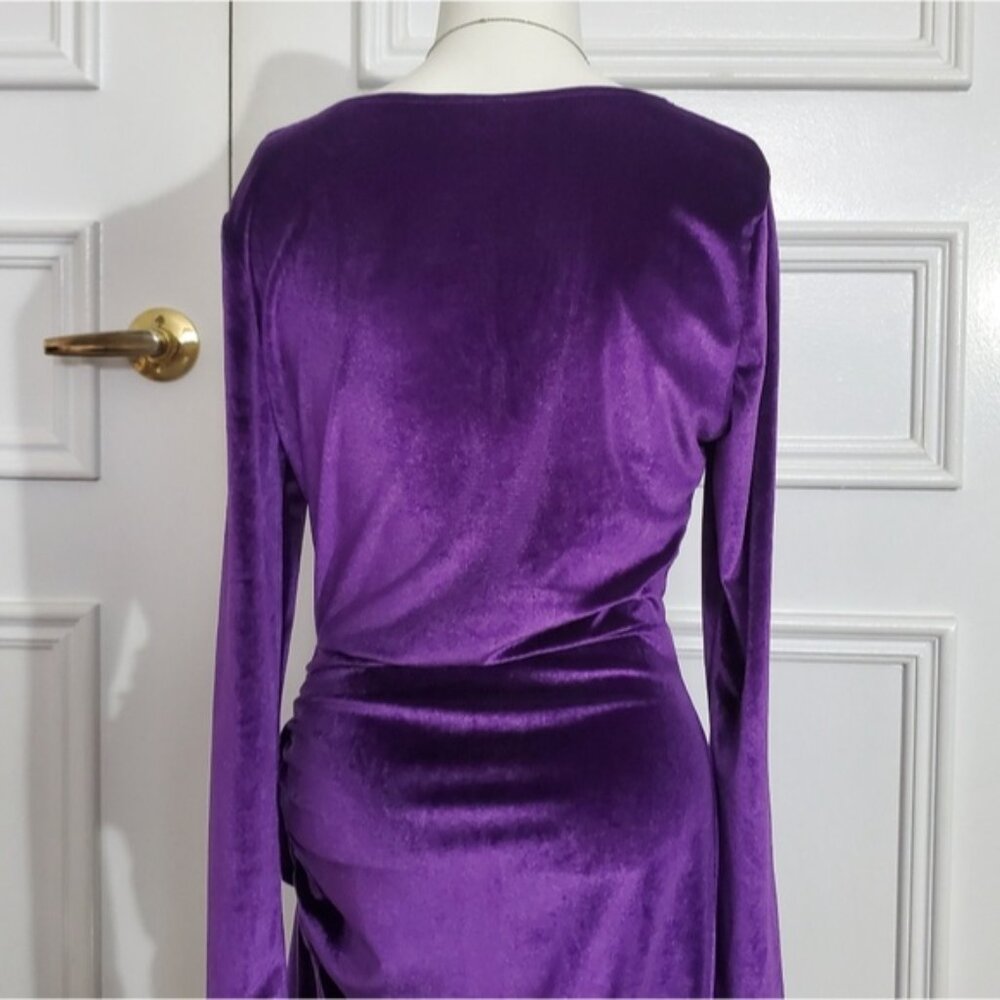 House of Harlow 1960 Velvet Wrap Sash Dress - Picture 10 of 16